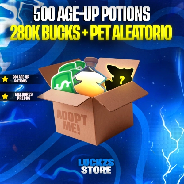 🧪 500 AGE-UP POTIONS + 280k BUCKS + PET ALEATORIOS