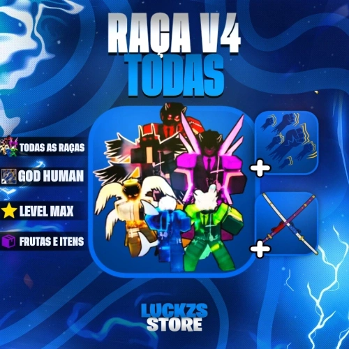 Contas de Blox Fruits Com 6 racas full