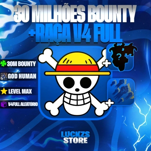 Contas de Blox Fruits Com 30 Milhoes de Bounty com V4