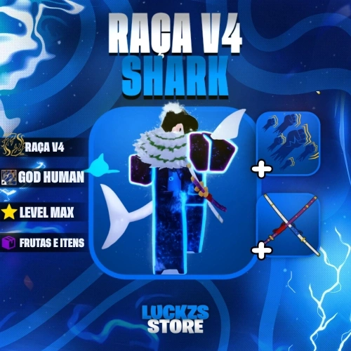 Contas de Blox Fruits Com V4 Full Shark