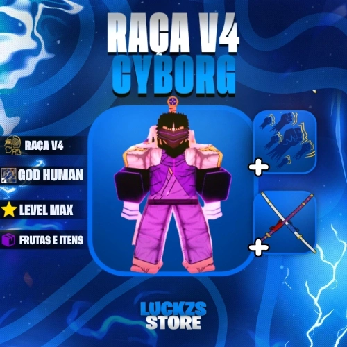 Contas de Blox Fruits Com V4 Full Cyborg