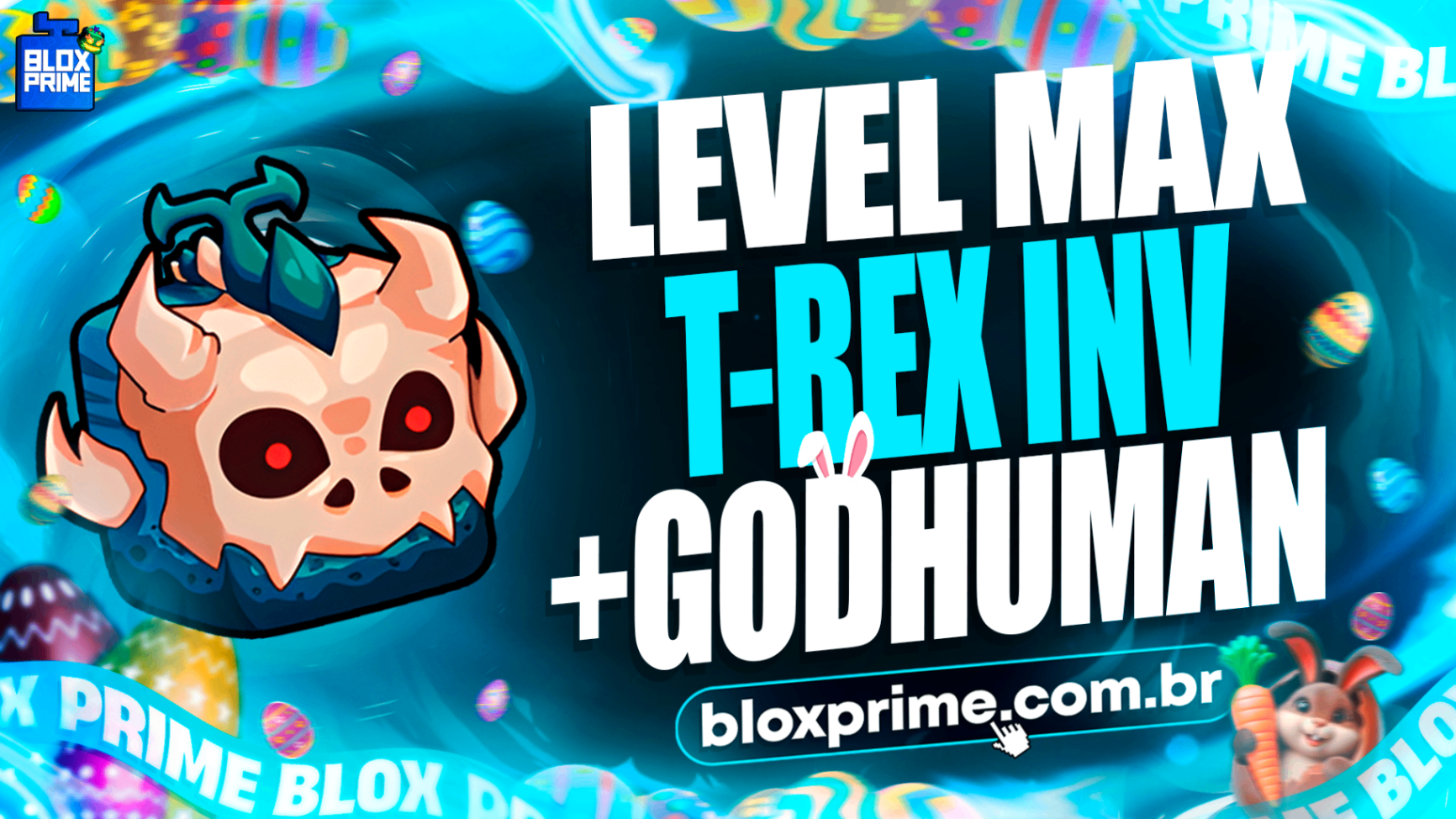 ⭐ LVL MAX + GHM 👊 +  🍎 T-REX NO INVENTARIO + FRUTAS E ITENS