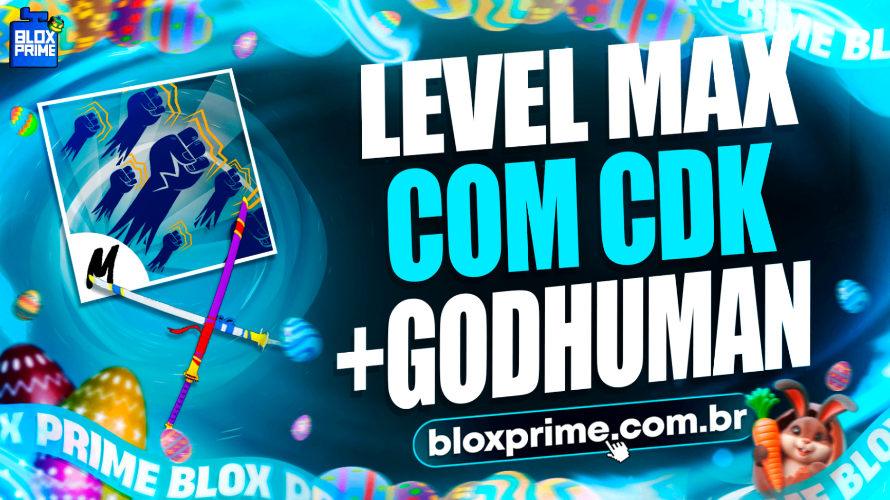 ⭐LVL MAX + GODHUMAN👊 + CDK⚔️+ FRUTAS E ITENS 🍎