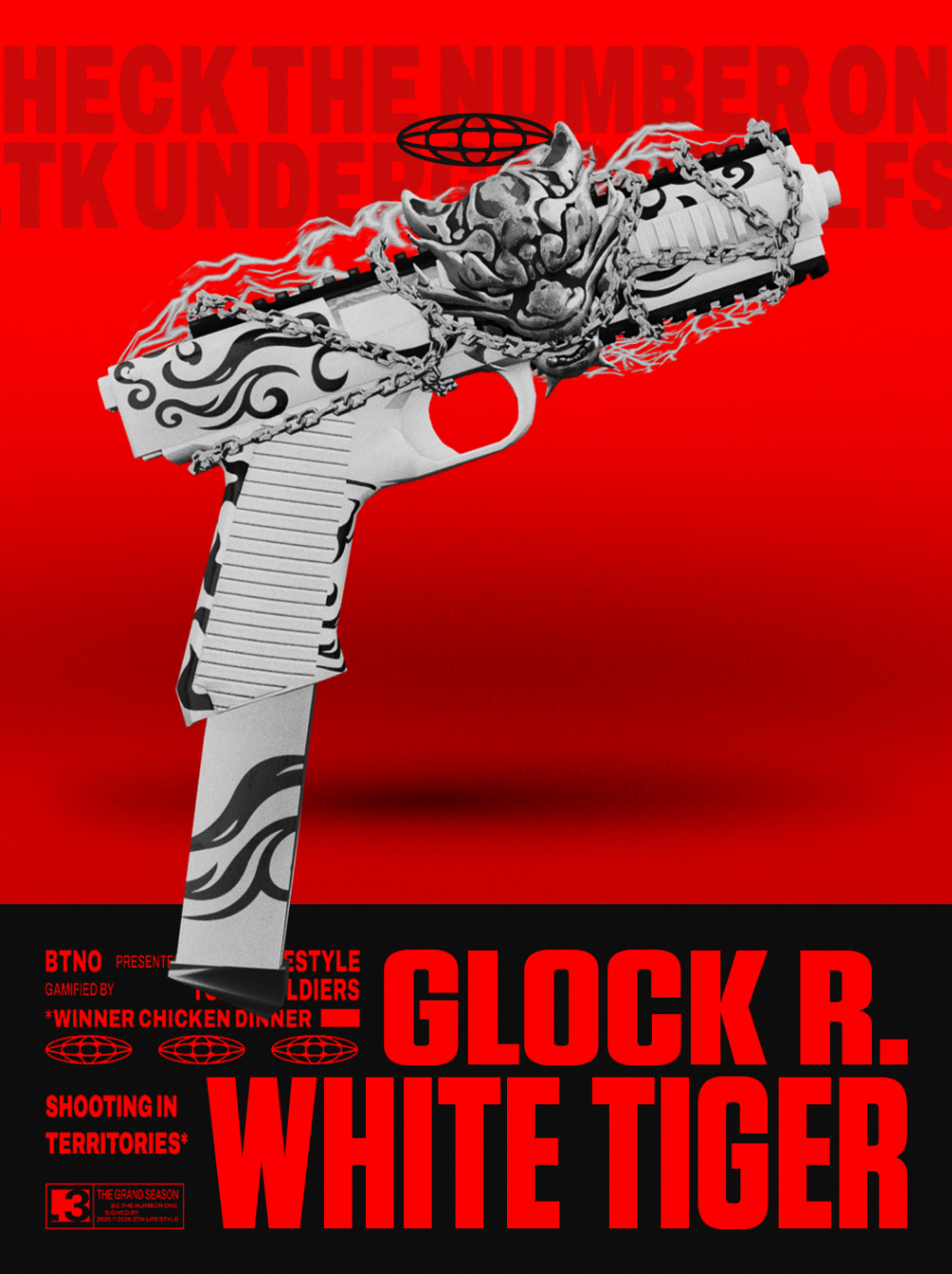 SKIN GLOCK WHITE TIGER - 15 DIAS