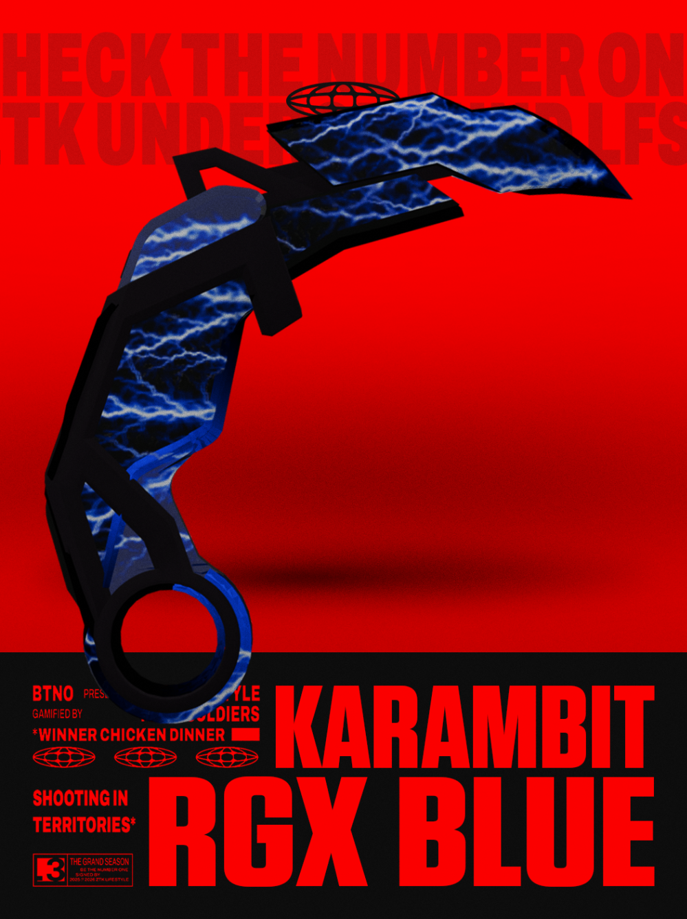 SKIN KARAMBIT RGX BLUE - 10 DIAS
