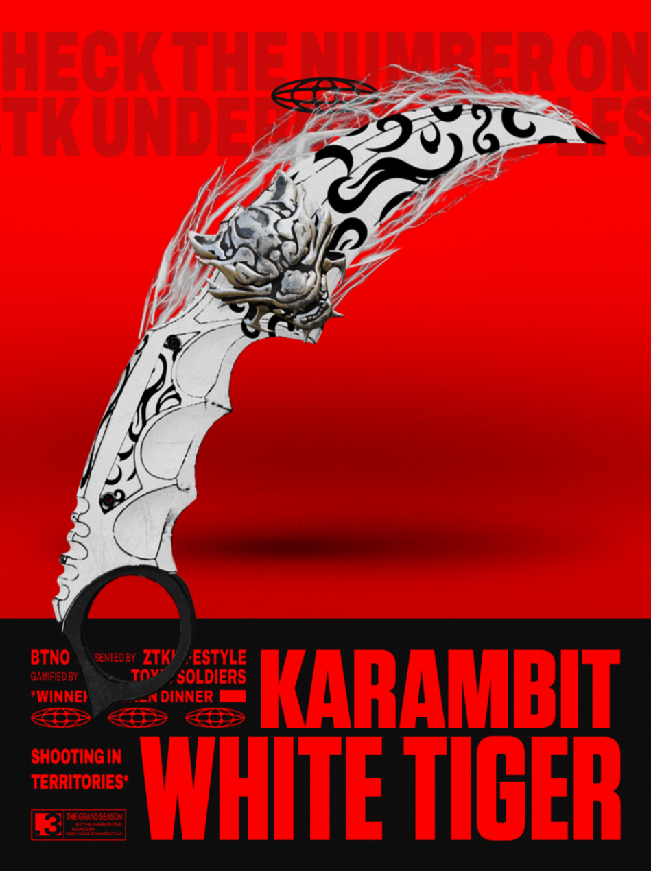 SKIN KARAMBIT WHITE TIGER - 7 DIAS