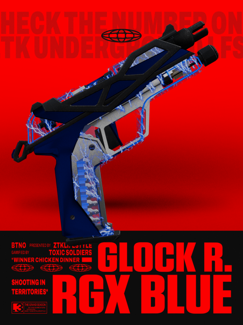 SKIN GLOCK RGX BLUE - 30 DIAS