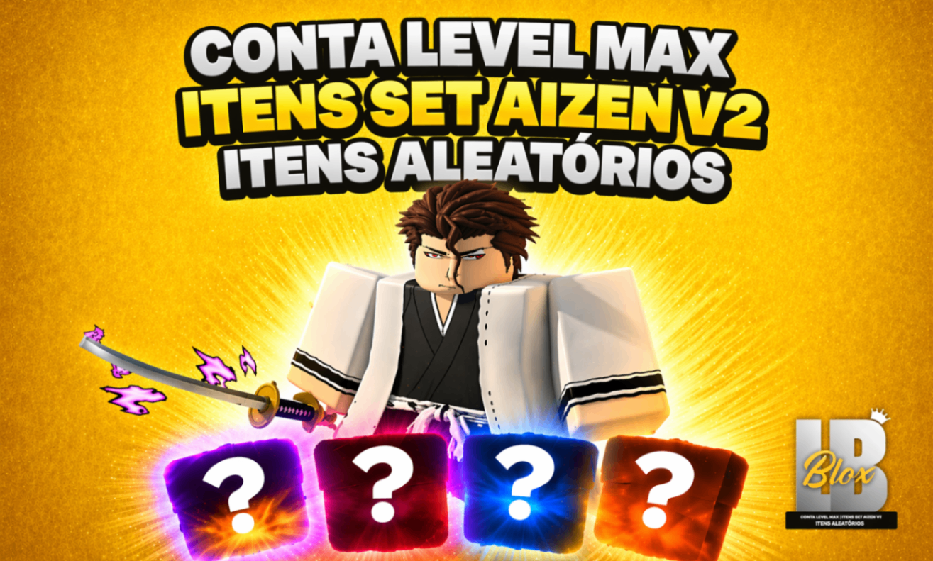 CONTA LEVEL 16000 + ITENS SET AIZEN V2 - RANDOM ITENS